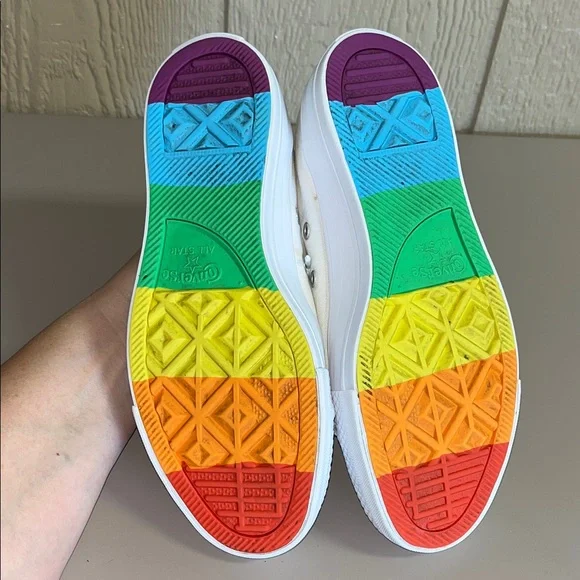 Converse high top rainbow (pride) shoes | size 8 - Picture 7 of 7